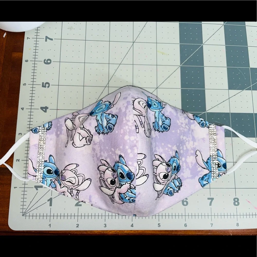 Disney stitch and angel face mask glam